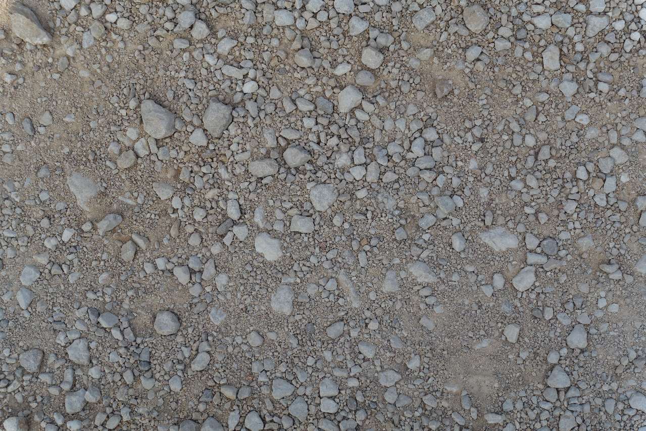 rough gravel on Cres Island Croatia