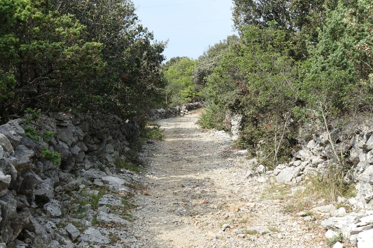 stony trail on Cres Croatia