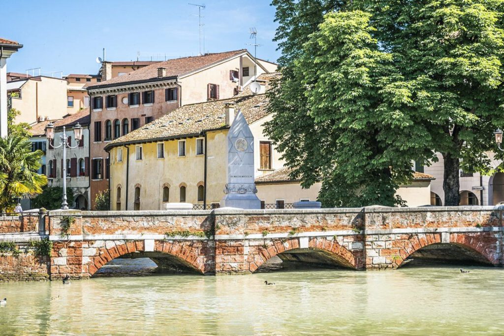 Dante Bridge in Treviso in Veneto Italy
