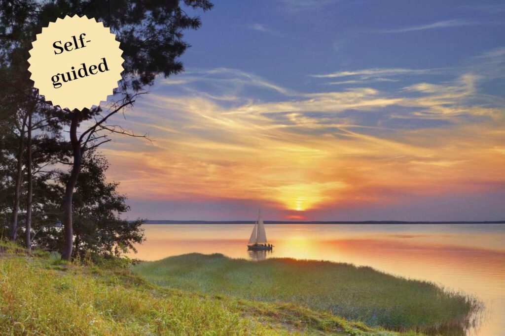 Sunset on the Masurian Lakes in north Poland